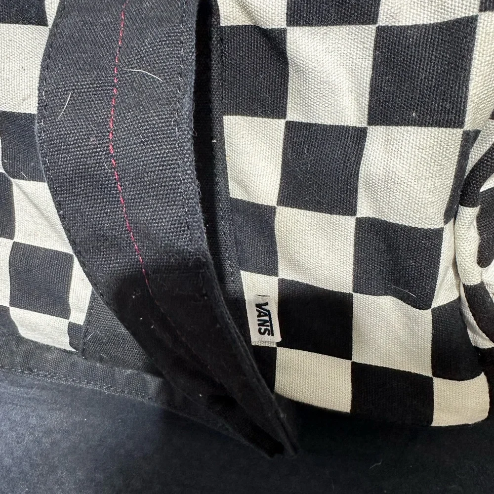 Vans Black and White Checkerboard Duffel Bag